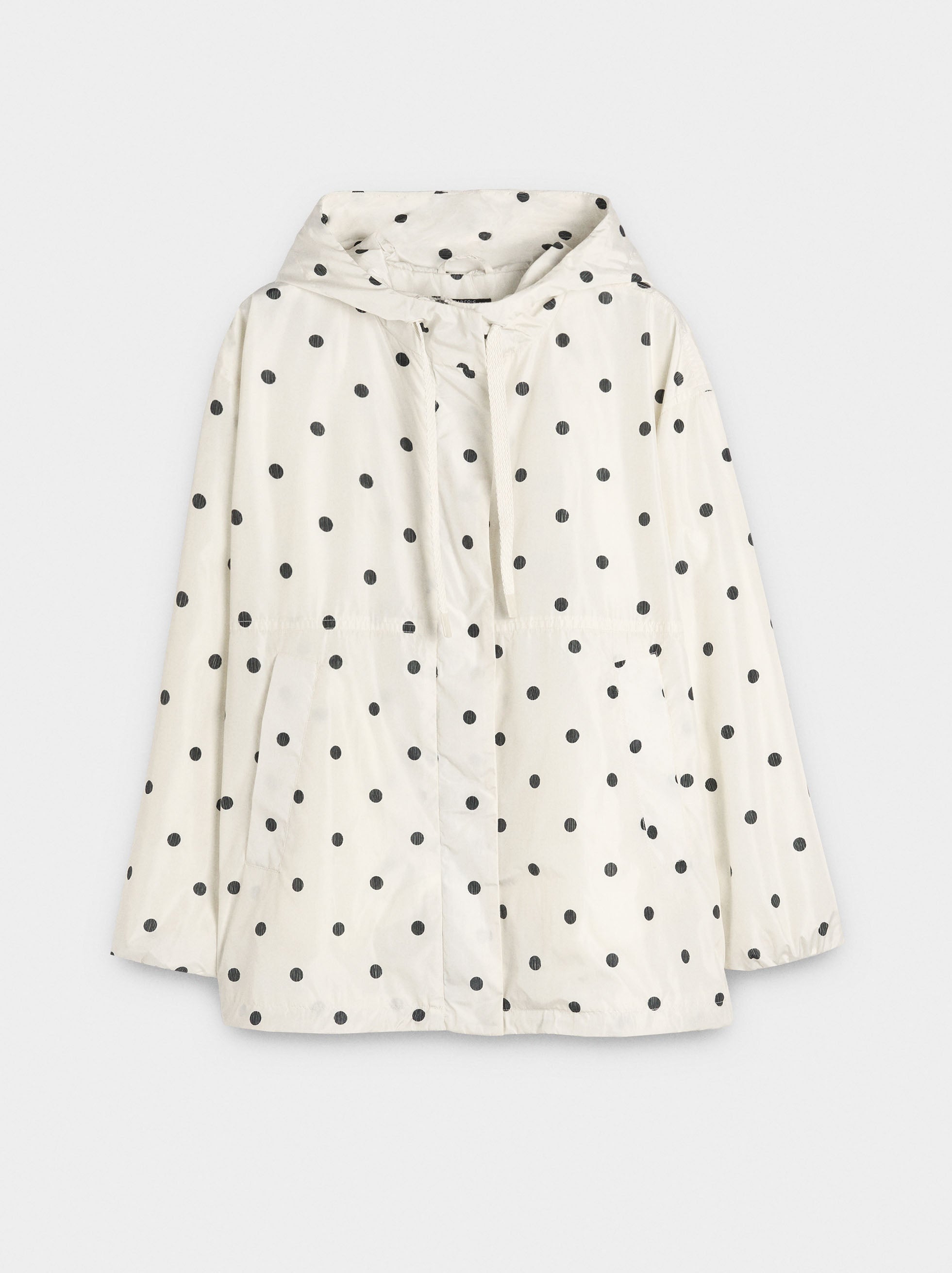 Parka De Lunares Con Capucha