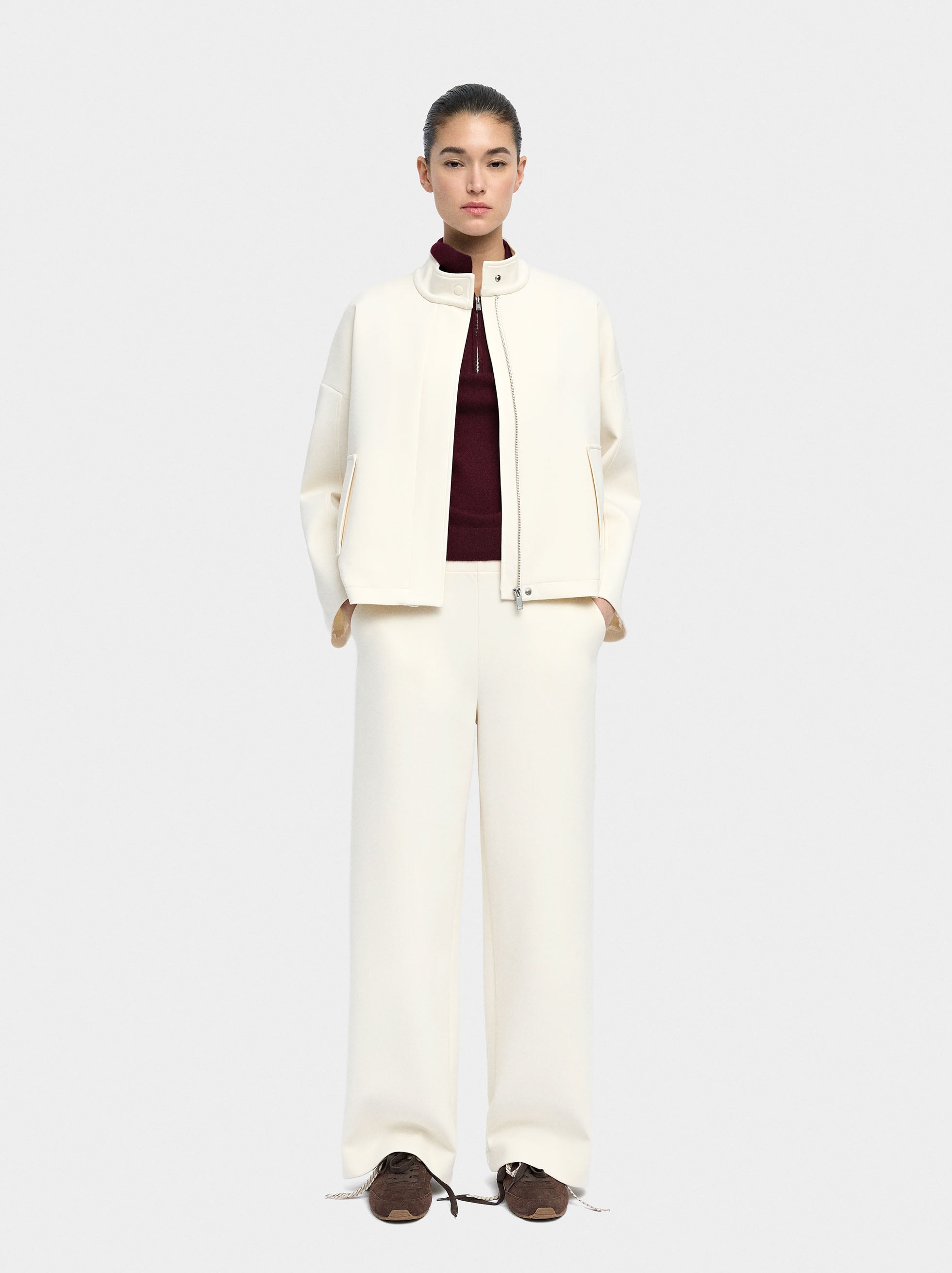 Pantalón Con Cintura Elástica Y Bolsillos