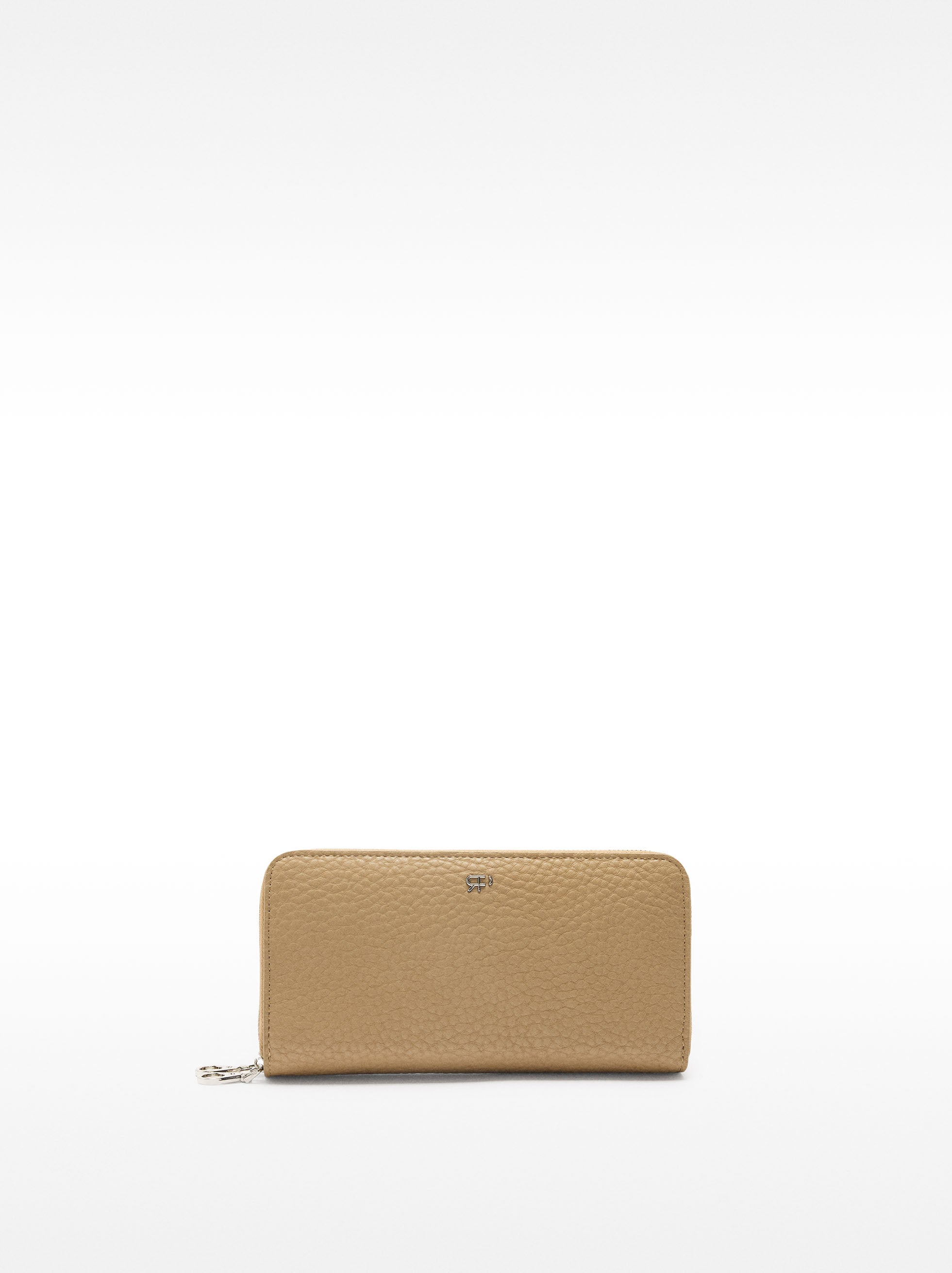 Cartera Con Textura Y Cierre Doble