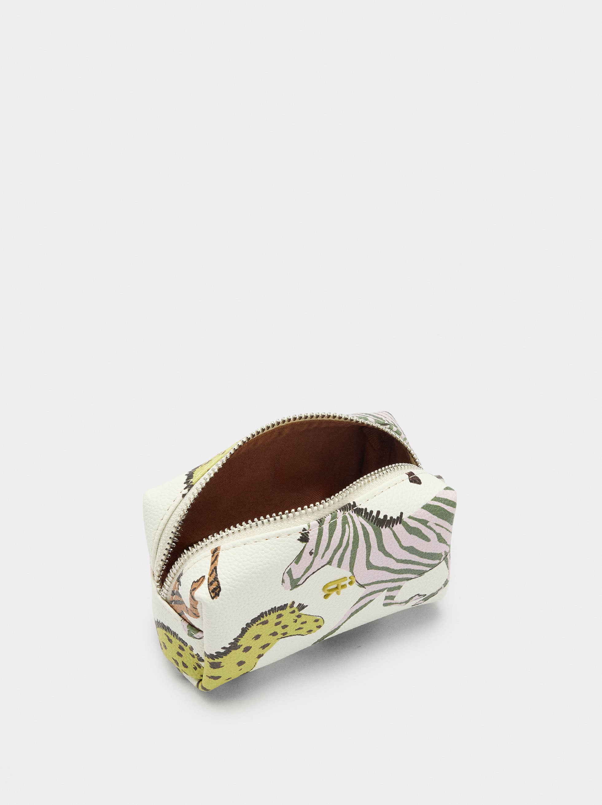Monedero Estampado Con Textura