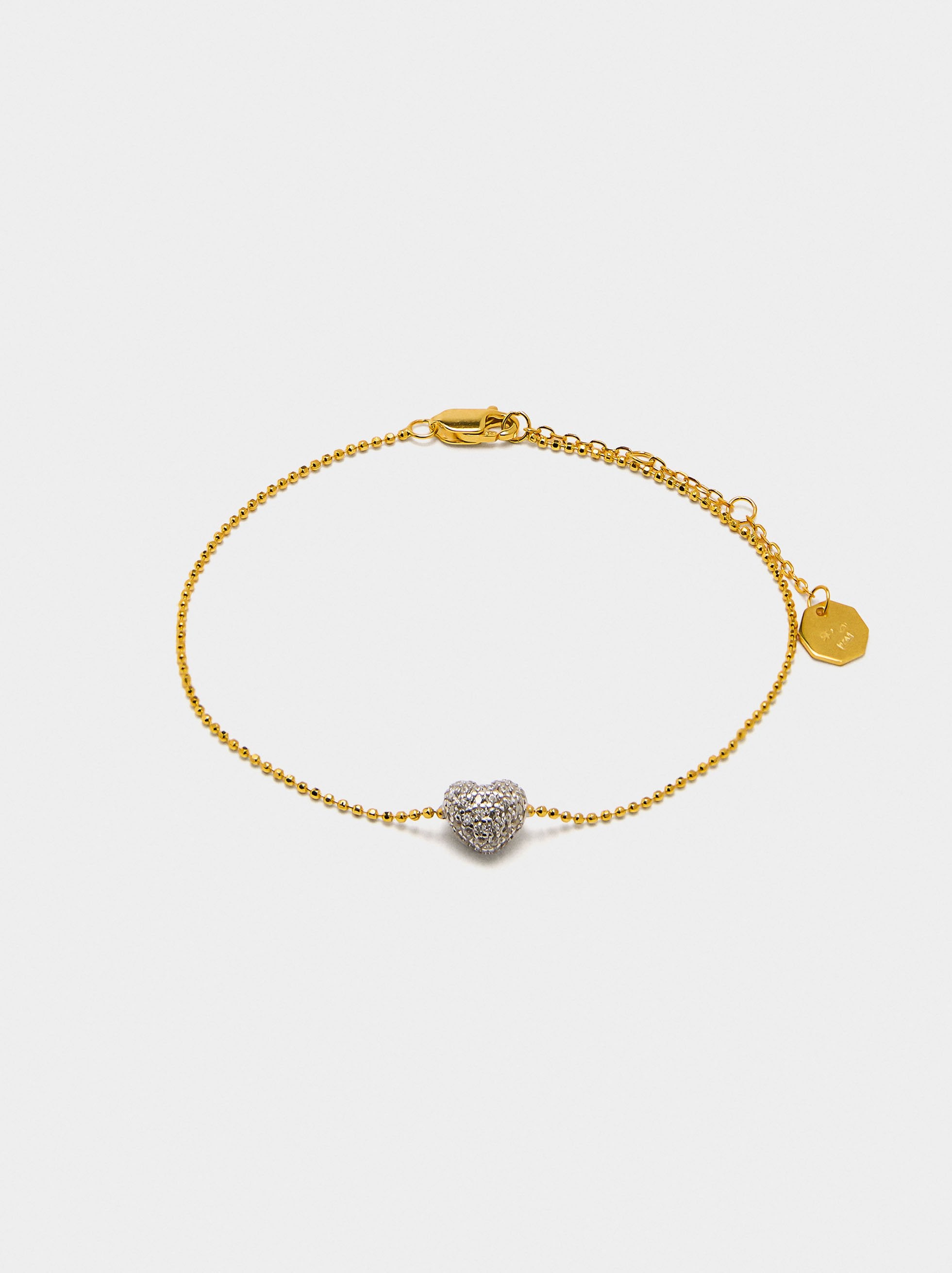 Pulsera Colgante Con Circonitas - Plata De Ley 925