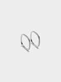 Set Anillos Cuadrados Con Cristales - Plata De Ley 925