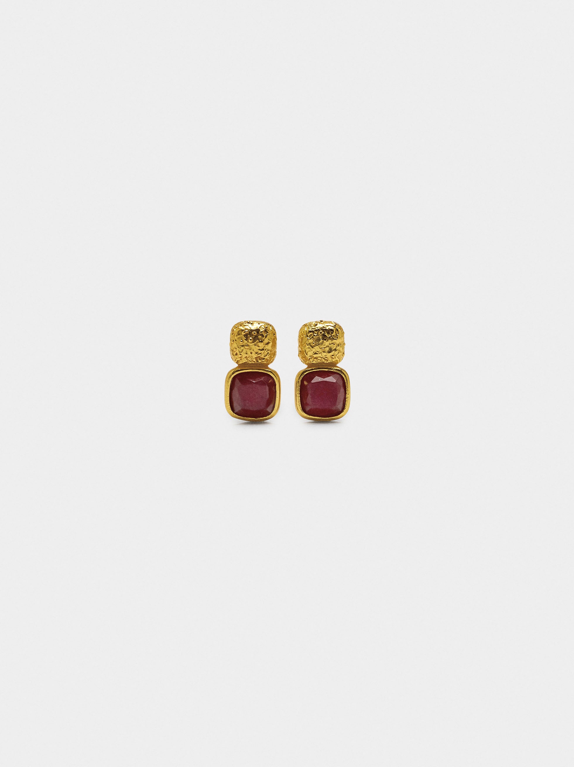 Pendientes Con Piedra - Plata De Ley 925