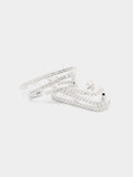 Pendientes Efecto Triple Con Circonitas - Plata De Ley 925
