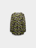 Blusa Semitransparente Con Estampado Floral