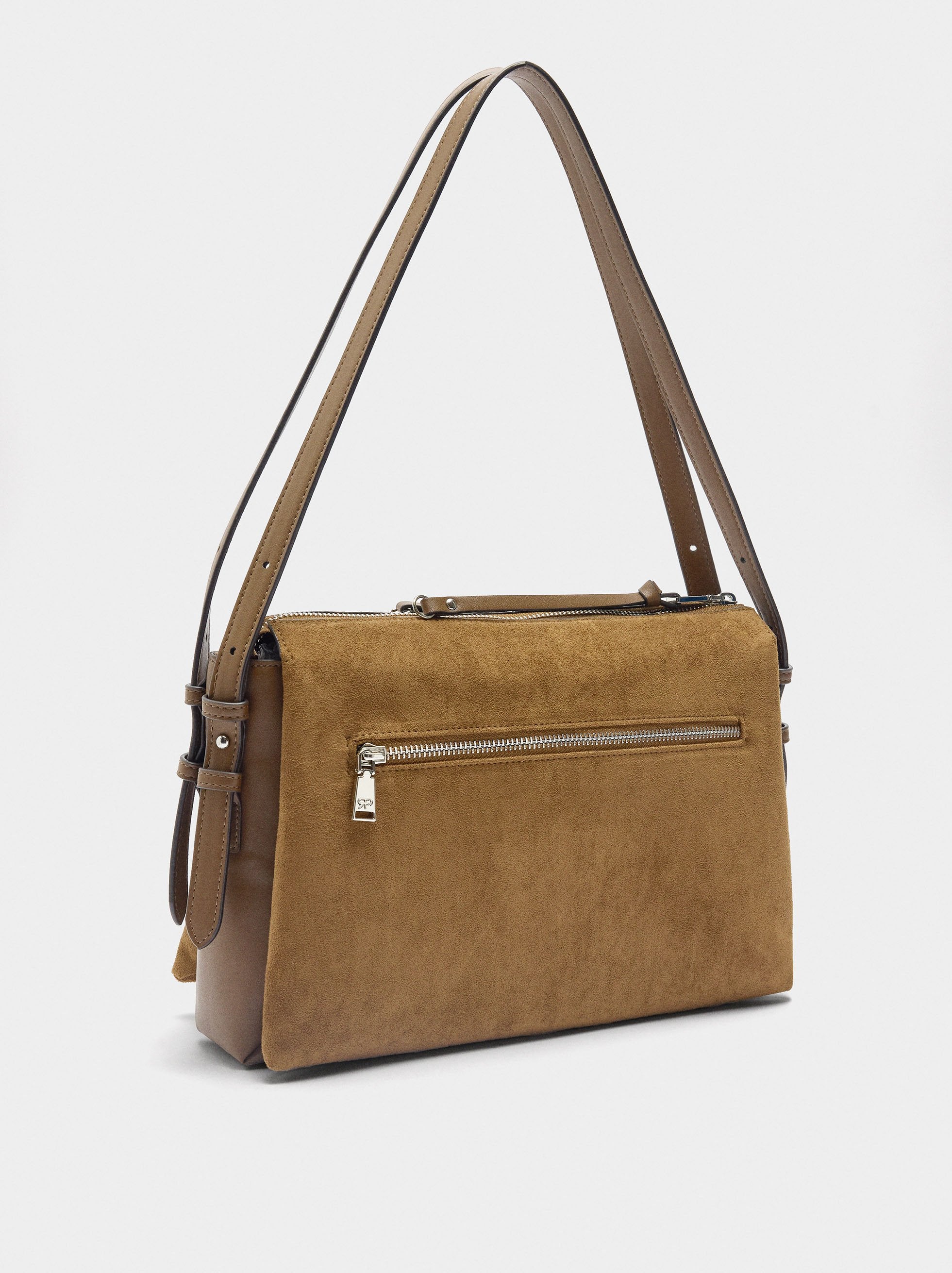 Bolso De Hombro Efecto Piel