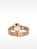 Reloj De Malla Metálica Con Charm De Trébol