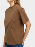 Camiseta De Algodón Con Flor