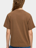 Camiseta De Algodón Con Flor