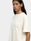 Camiseta De Algodón Con Flor