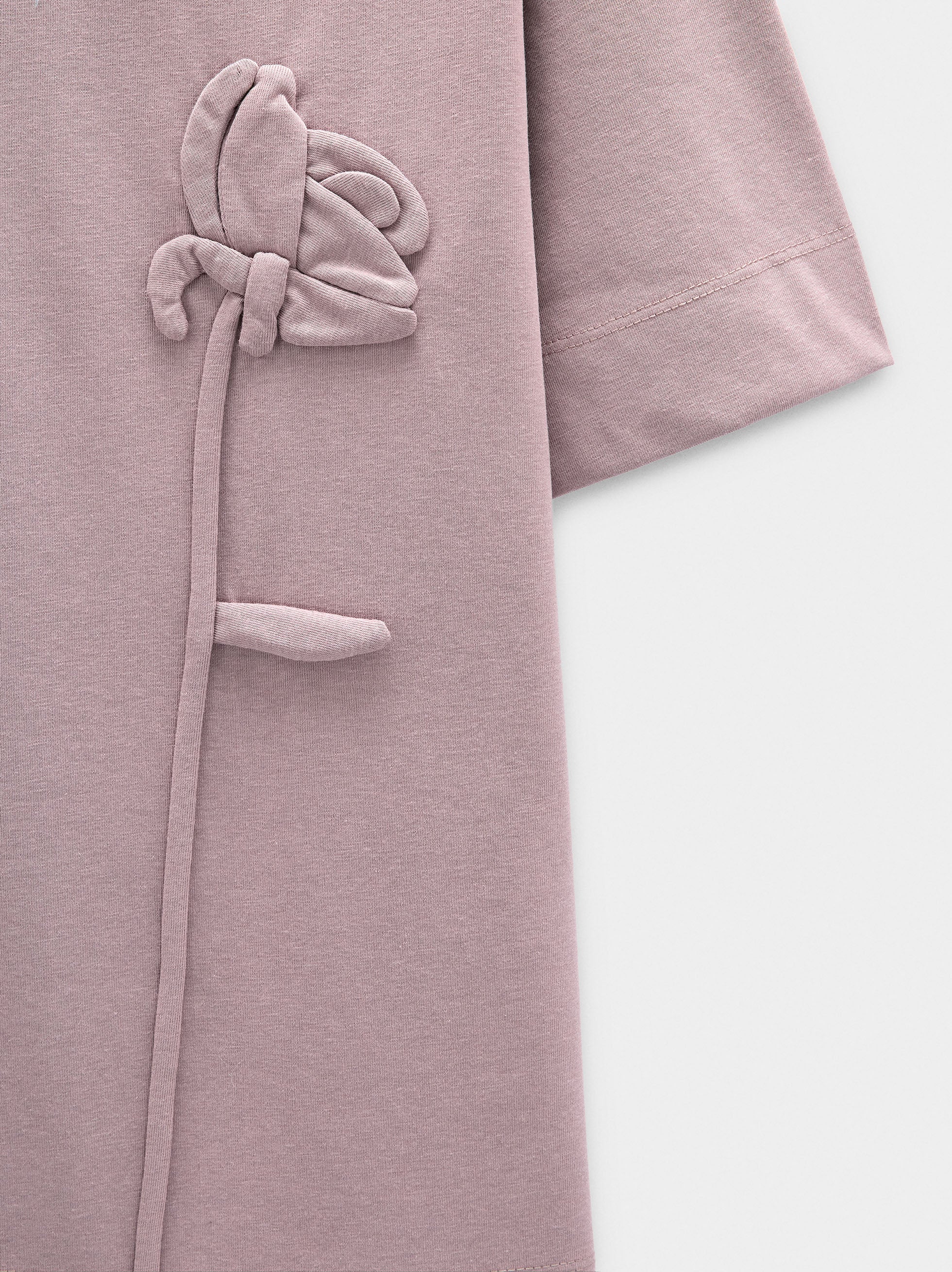 Camiseta De Algodón Con Flor