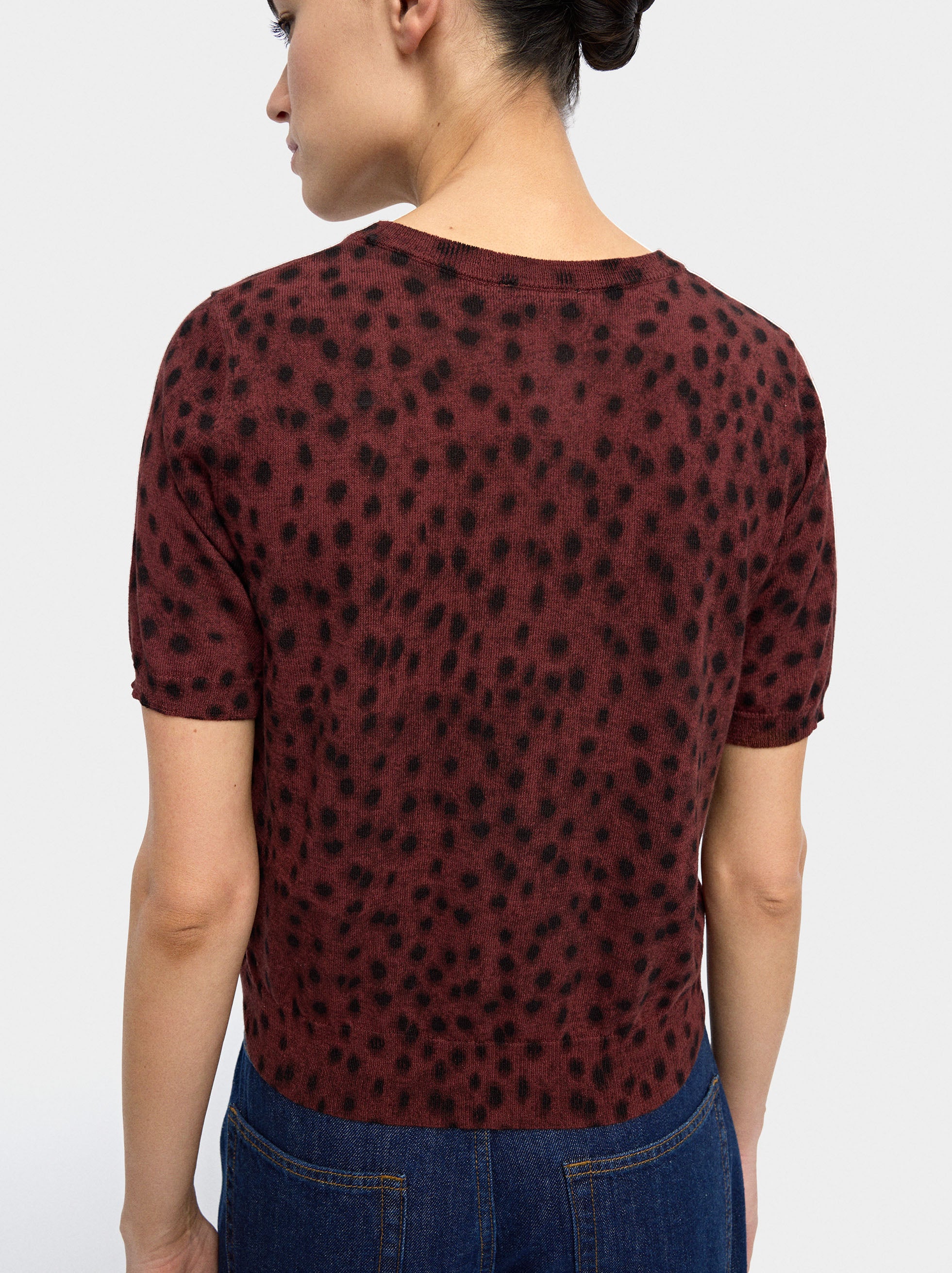 Jersey De Punto Estampado Animal