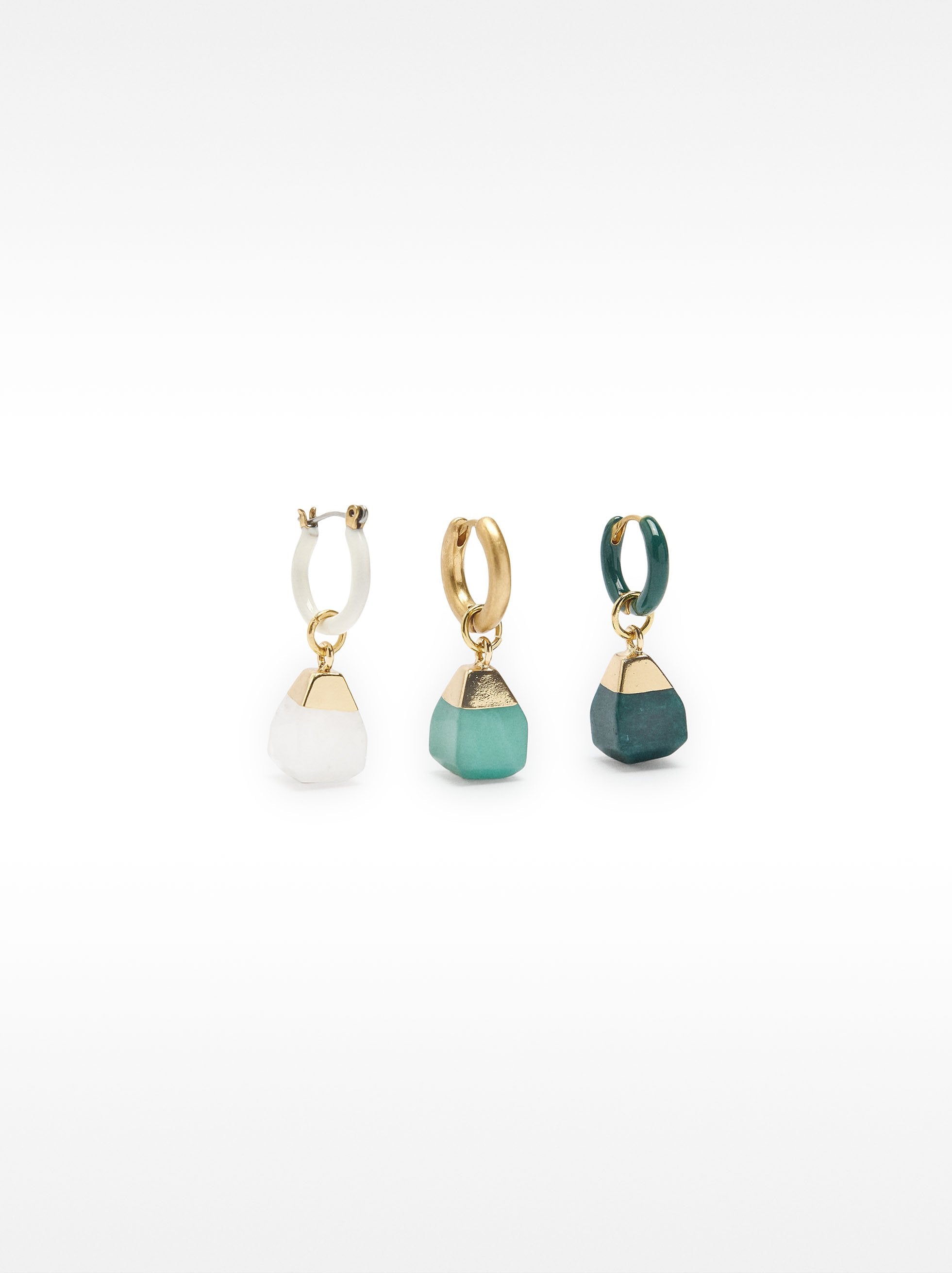 Set De Aros Con Piedras