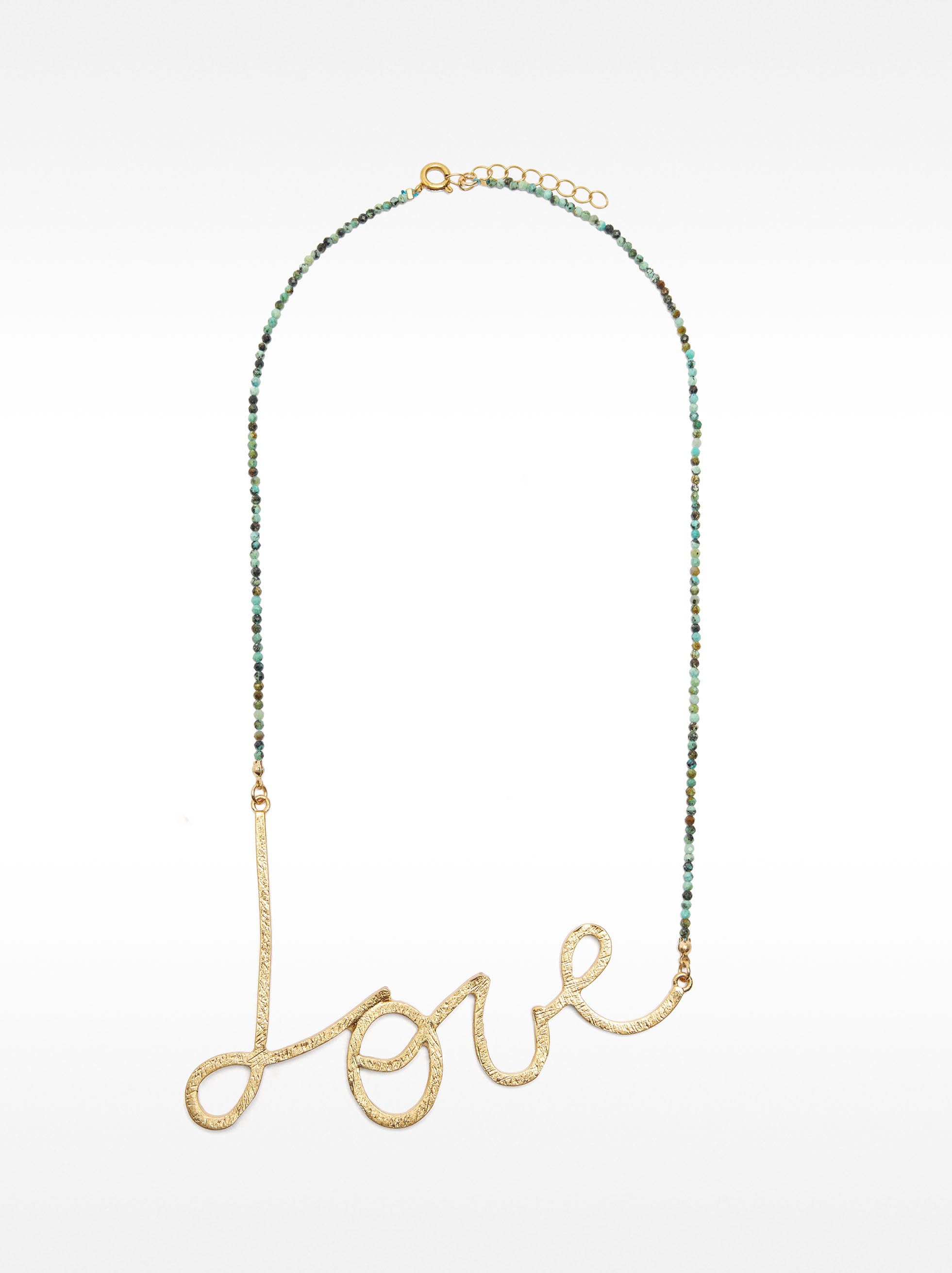 Collar Corto Con Piedras Love