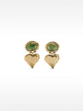 Pendientes De Corazón Con Piedra