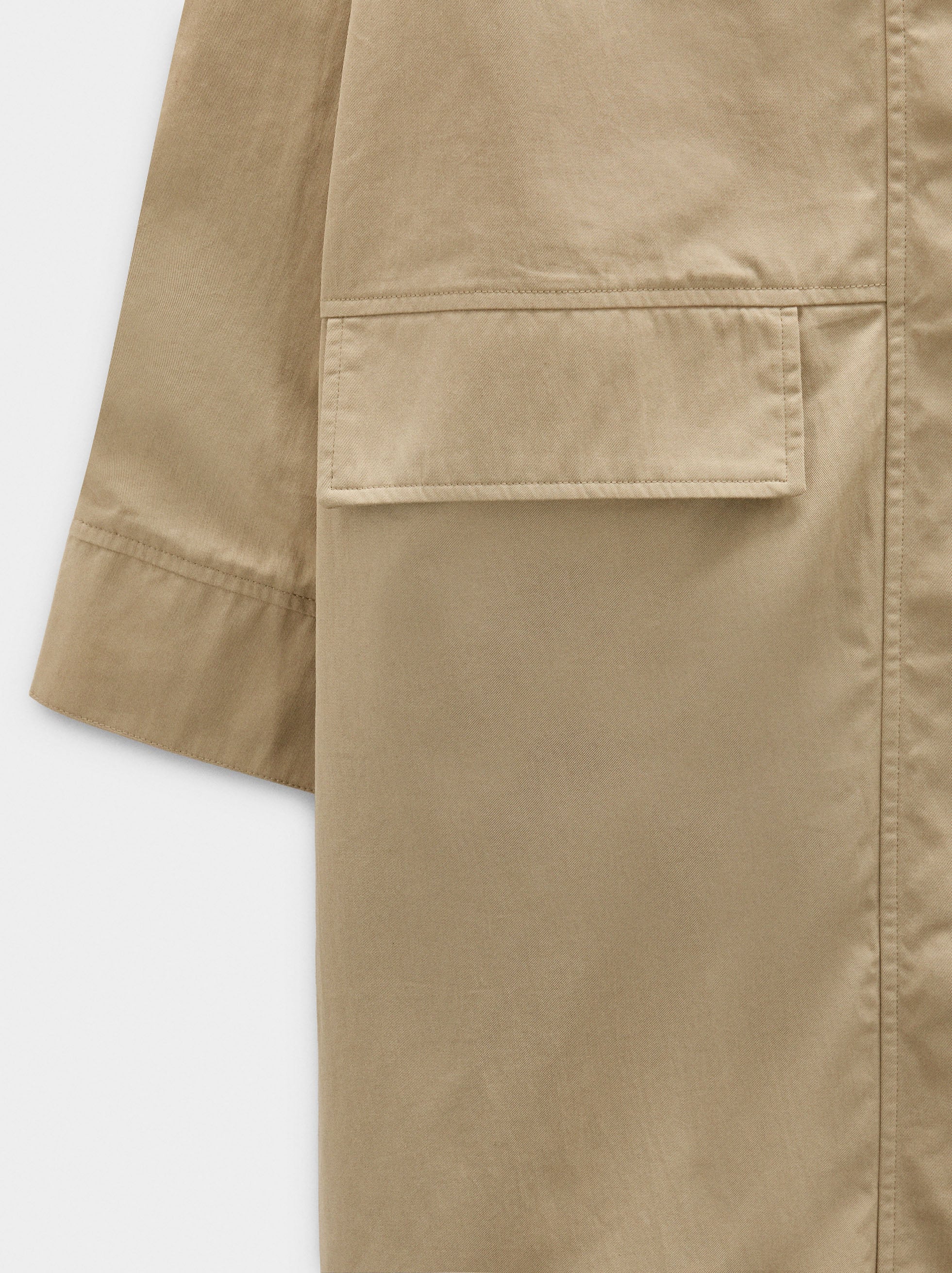 Parka De Algodón Con Capucha Desmontable