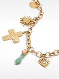 Collar Corto De Eslabones Con Colgantes