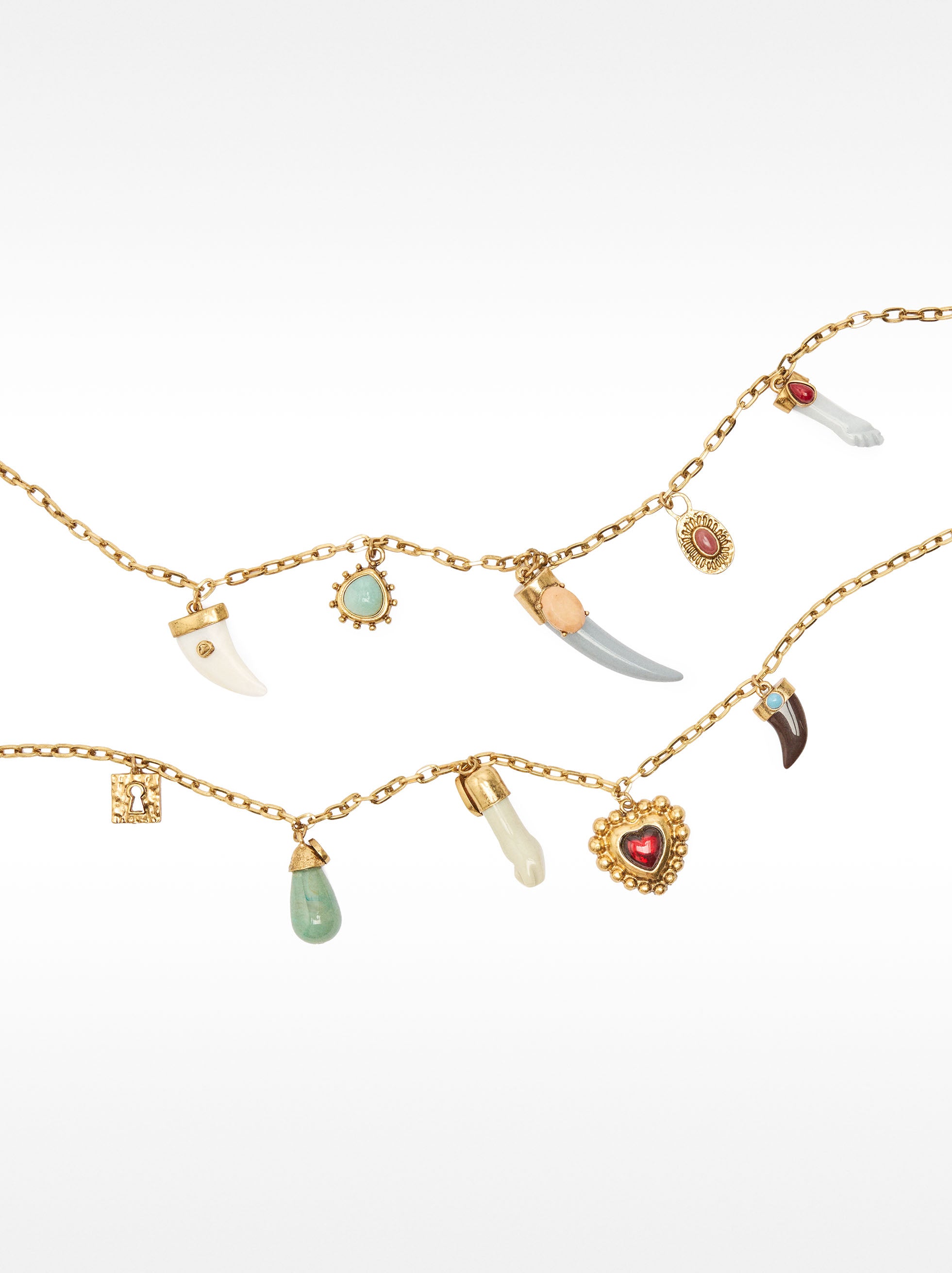 Set De Collares Con Colgantes De Piedras