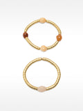 Set De Pulseras Elásticas Efecto Piedra