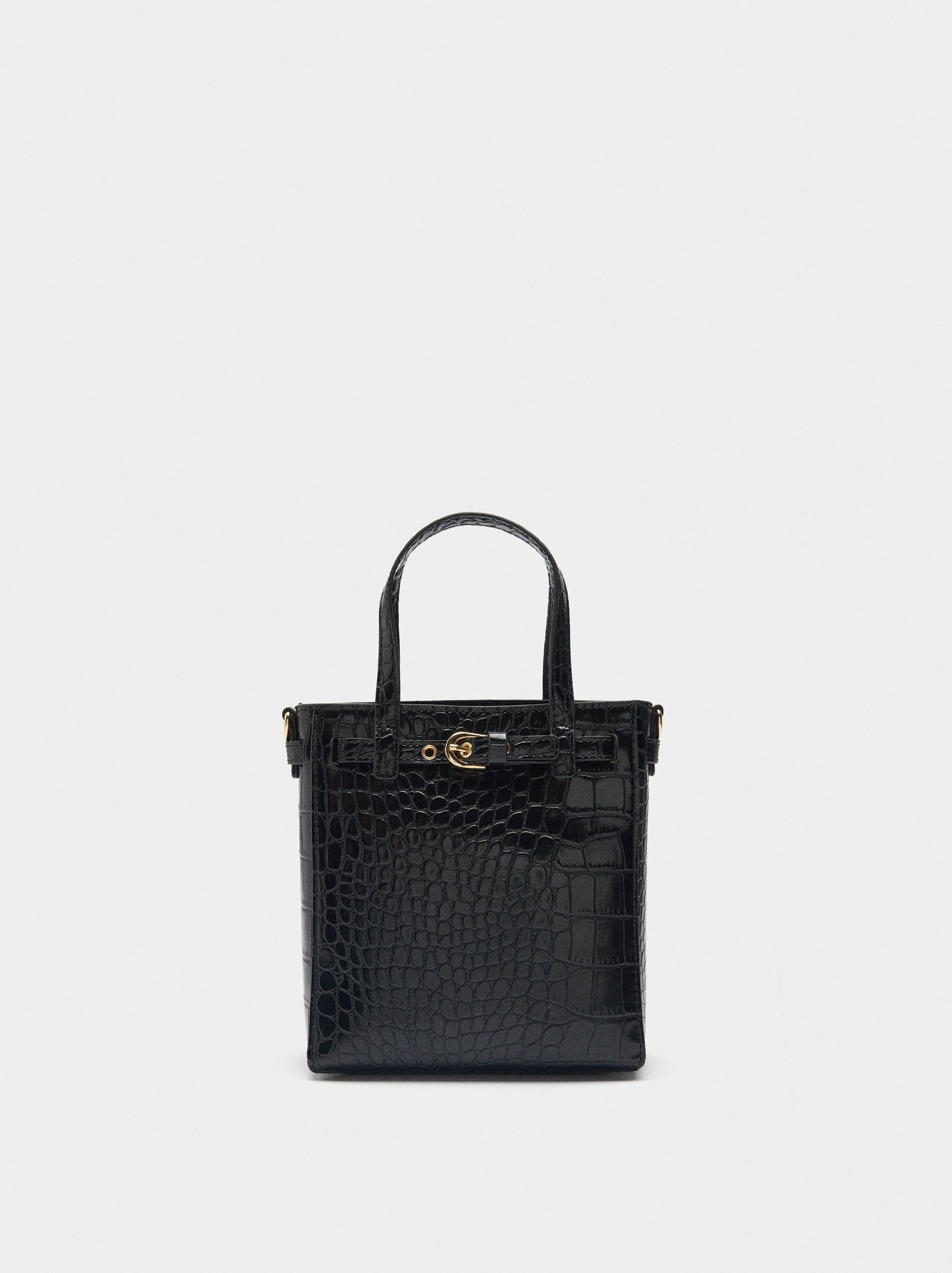 Bolso De Mano Con Grabado Animal