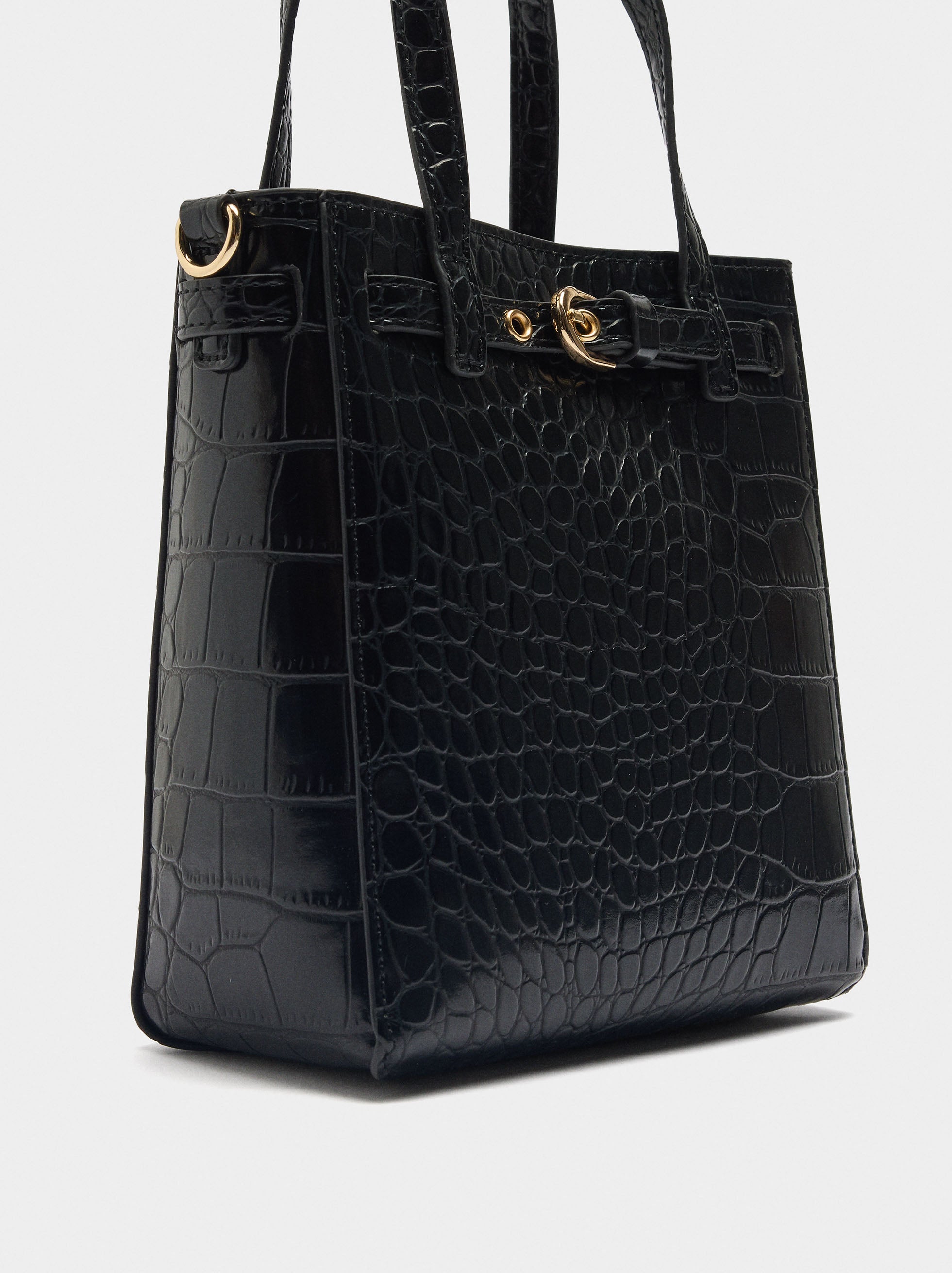 Bolso De Mano Con Grabado Animal