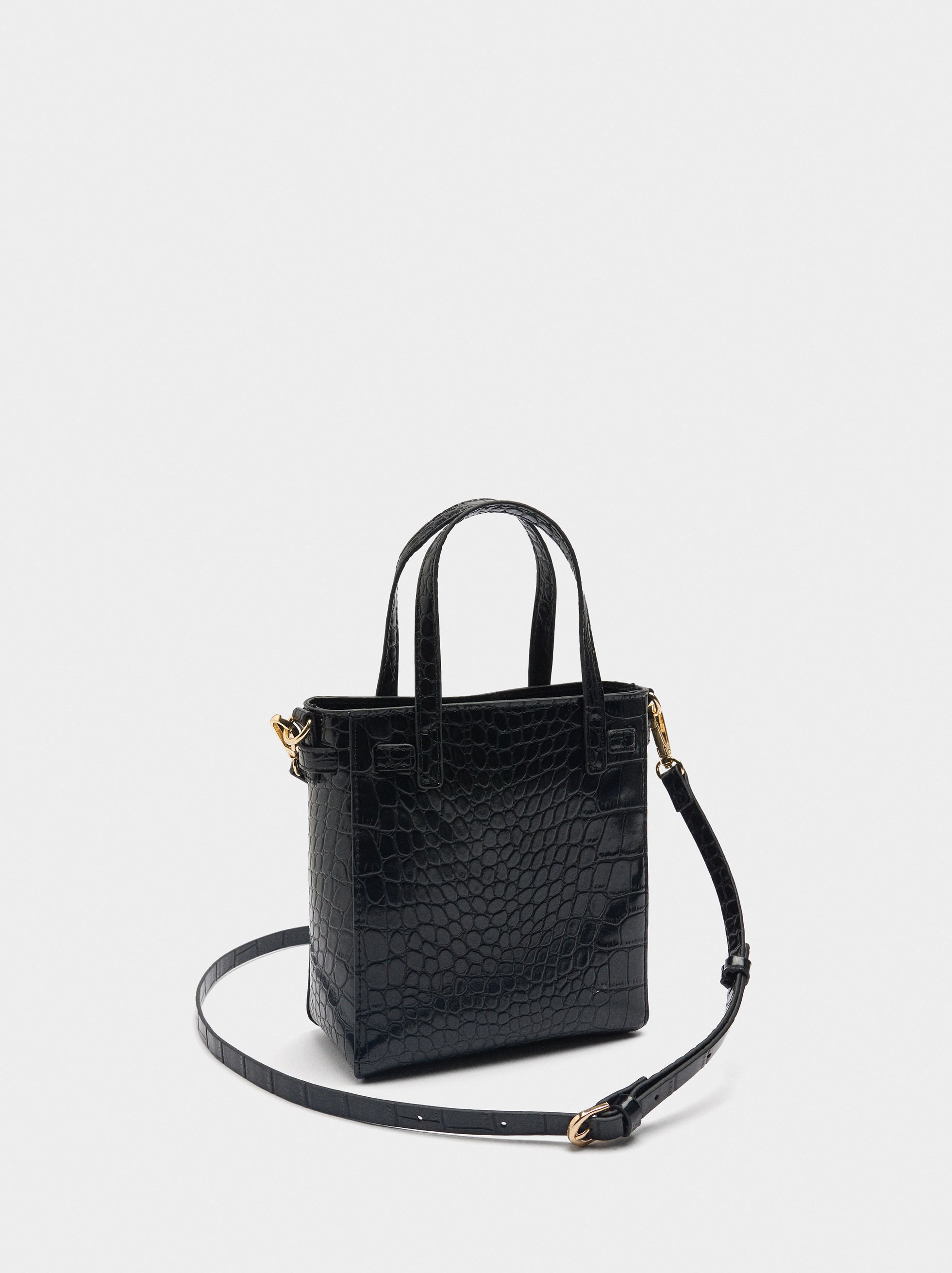 Bolso De Mano Con Grabado Animal