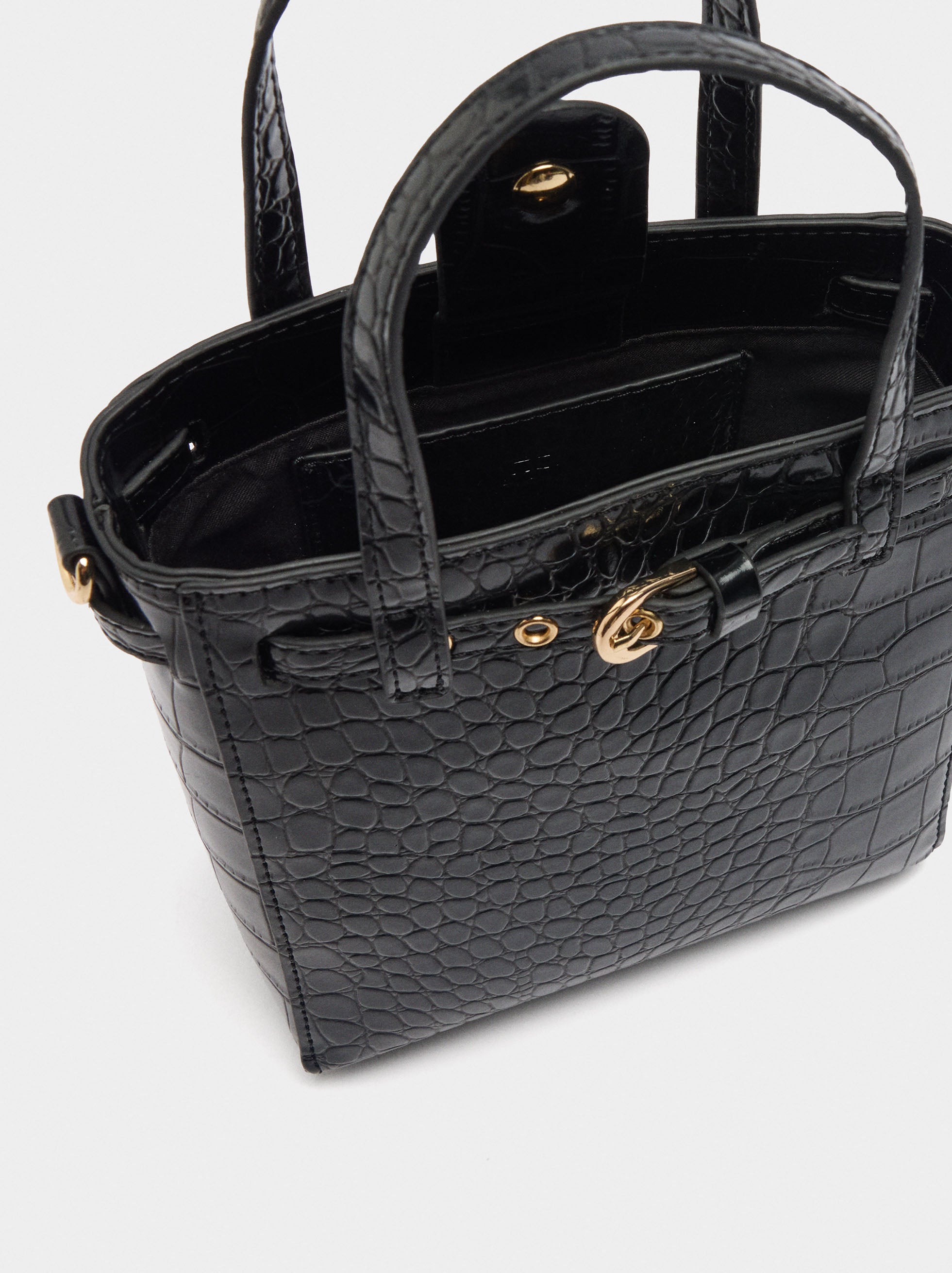 Bolso De Mano Con Grabado Animal