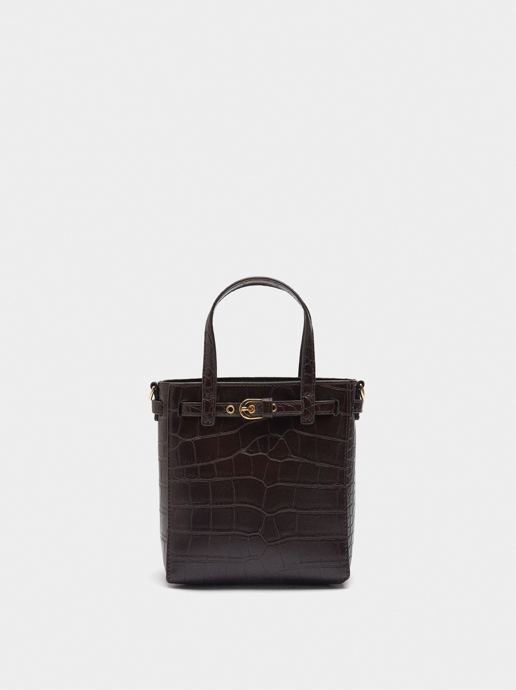 Bolso De Mano Con Grabado Animal