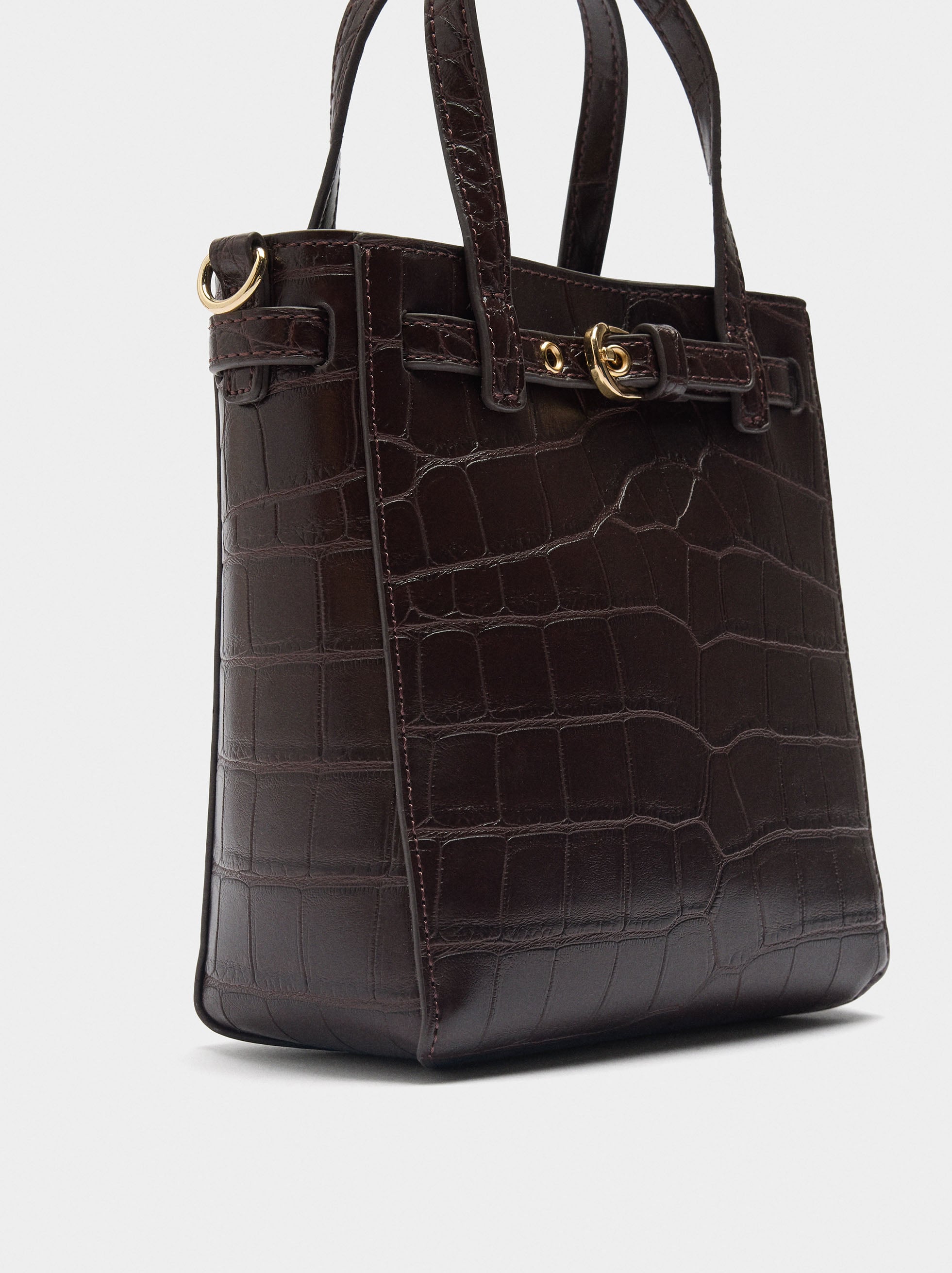 Bolso De Mano Con Grabado Animal