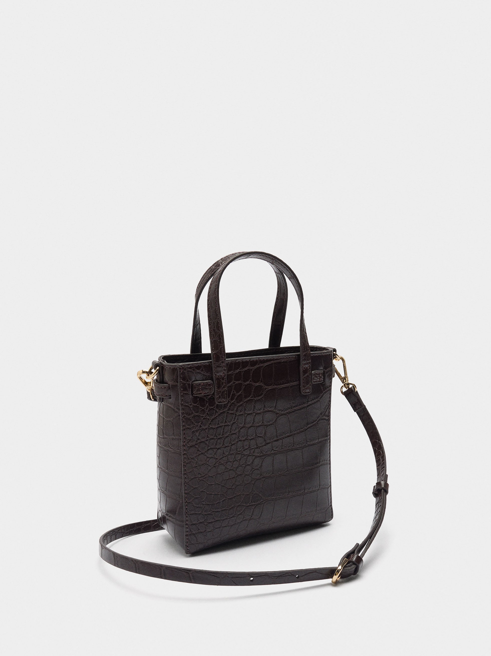 Bolso De Mano Con Grabado Animal