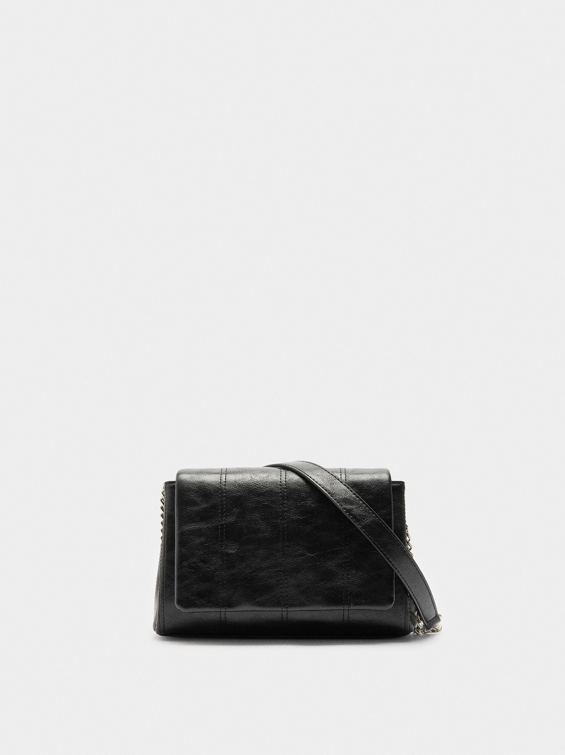 Bolso De Hombro Acolchado Con Solapa