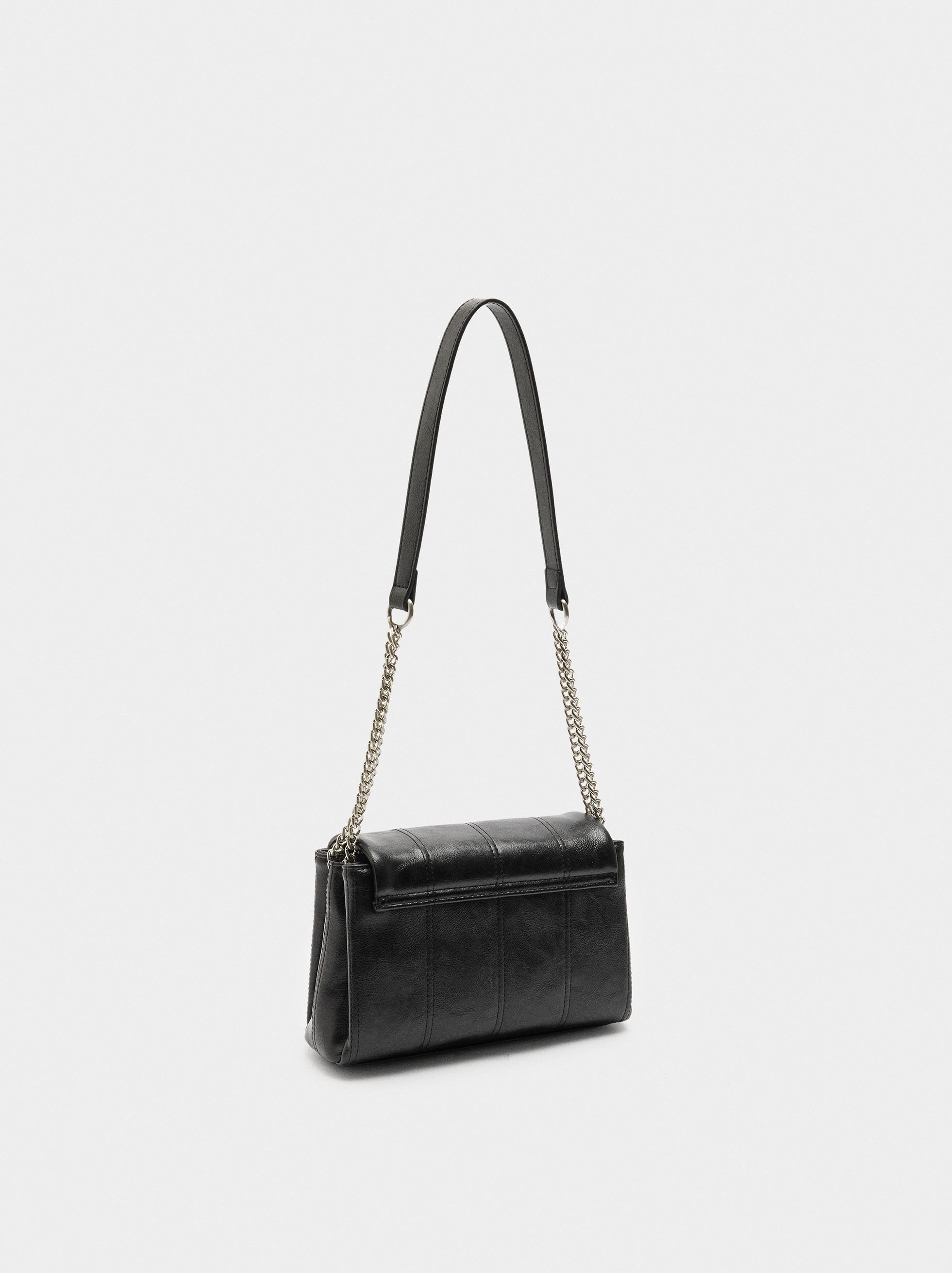 Bolso De Hombro Acolchado Con Solapa