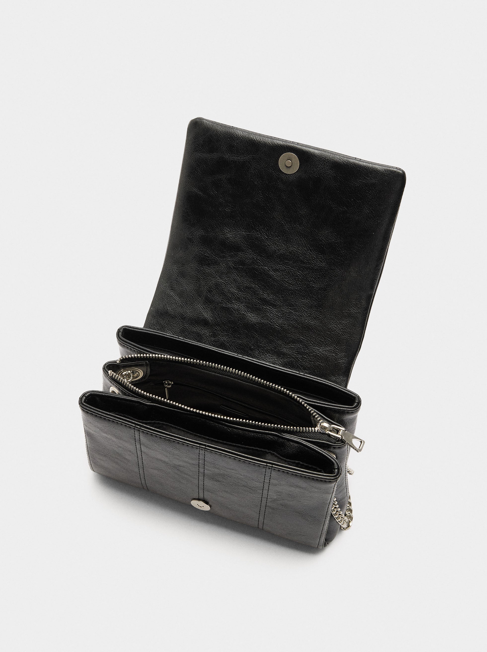 Bolso De Hombro Acolchado Con Solapa