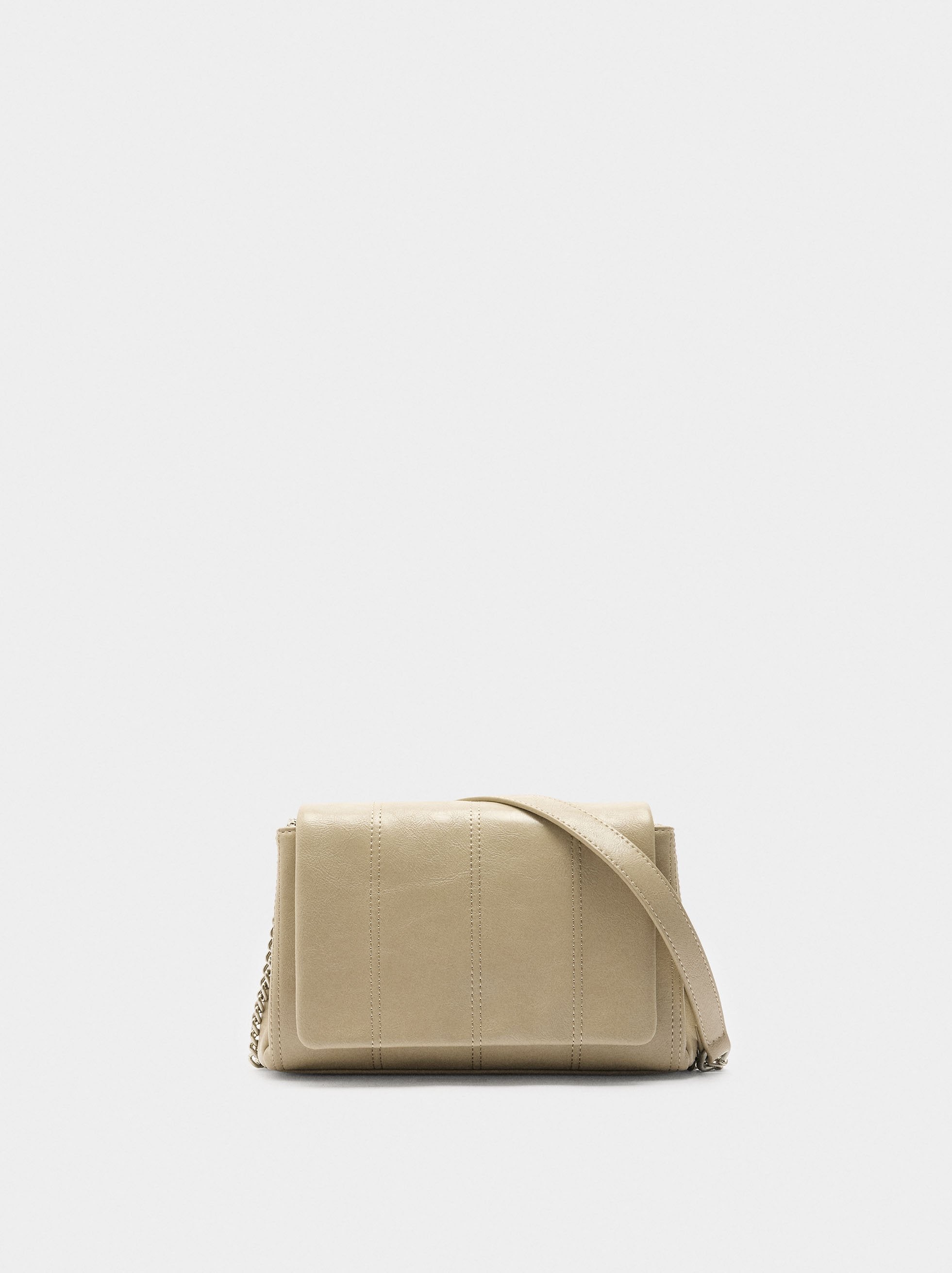 Bolso De Hombro Acolchado Con Solapa