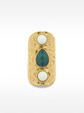 Anillo Ancho Efecto Piedra