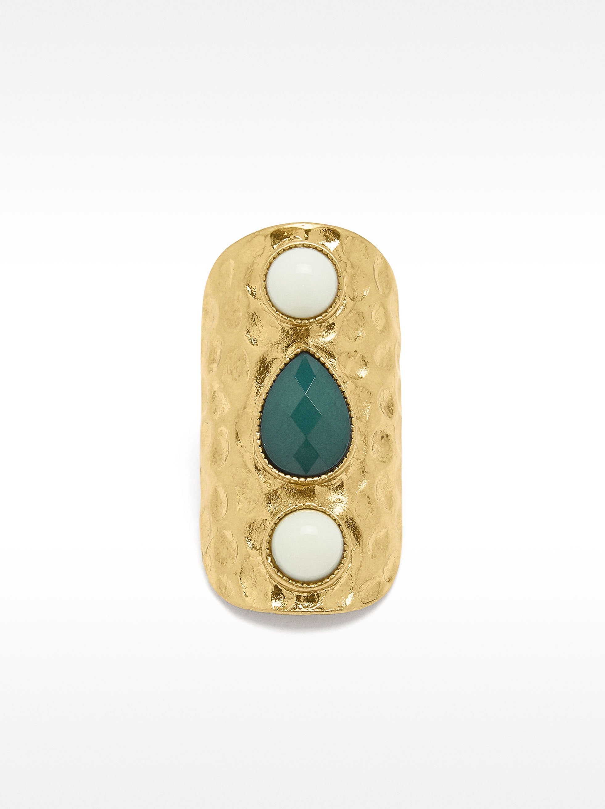 Anillo Ancho Efecto Piedra