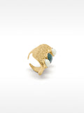 Anillo Ancho Efecto Piedra