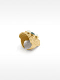Anillo Ancho Efecto Piedra
