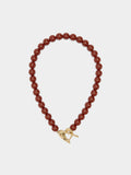 Collar Corto De Cuentas Efecto Piedra