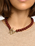Collar Corto De Cuentas Efecto Piedra