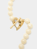 Collar Corto Con Cuentas Efecto Piedra
