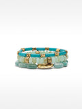Set De Pulseras Elásticas Efecto Piedra