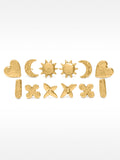 Set De Pendientes Dorados