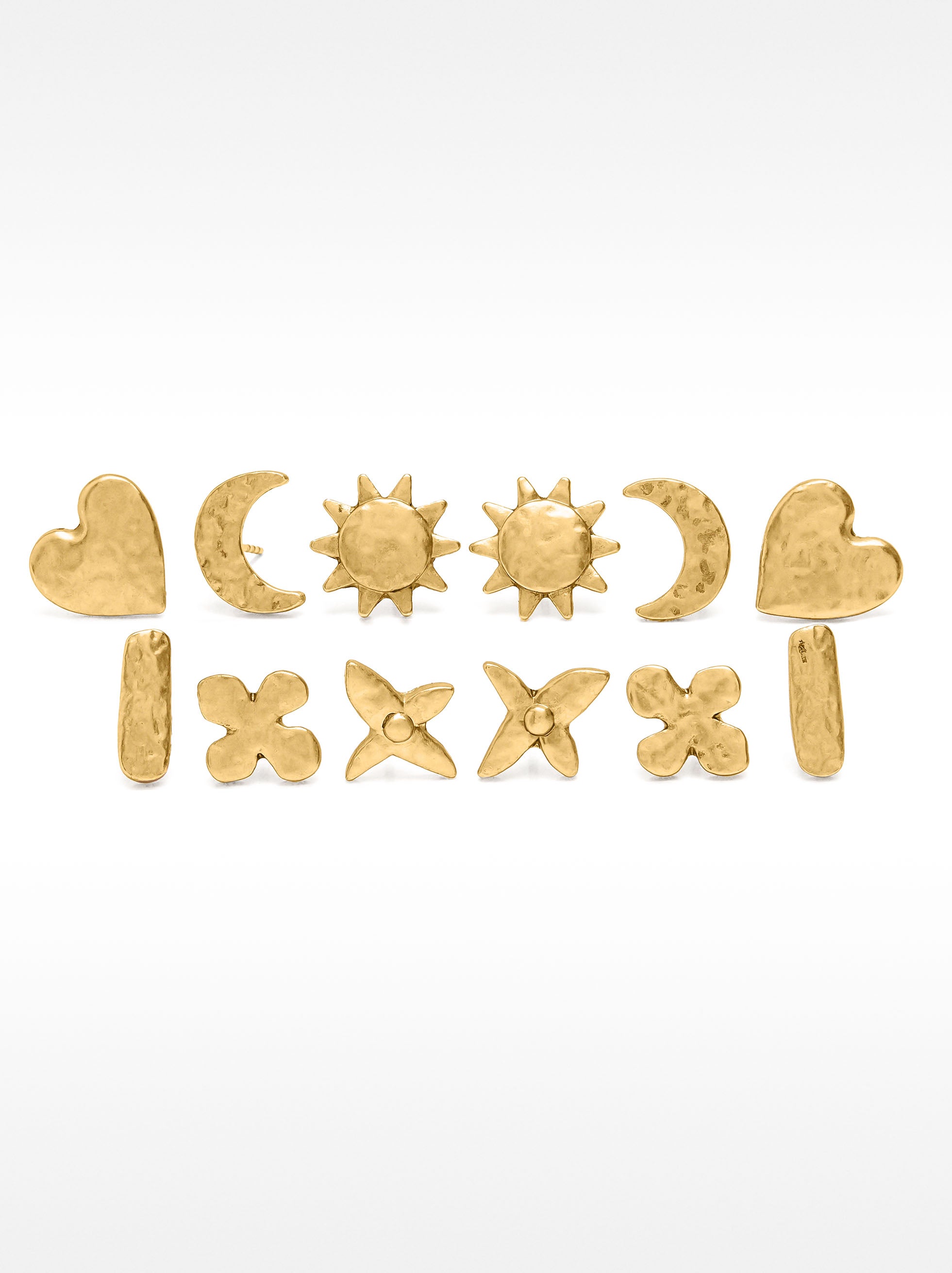 Set De Pendientes Dorados