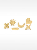 Set De Pendientes Dorados