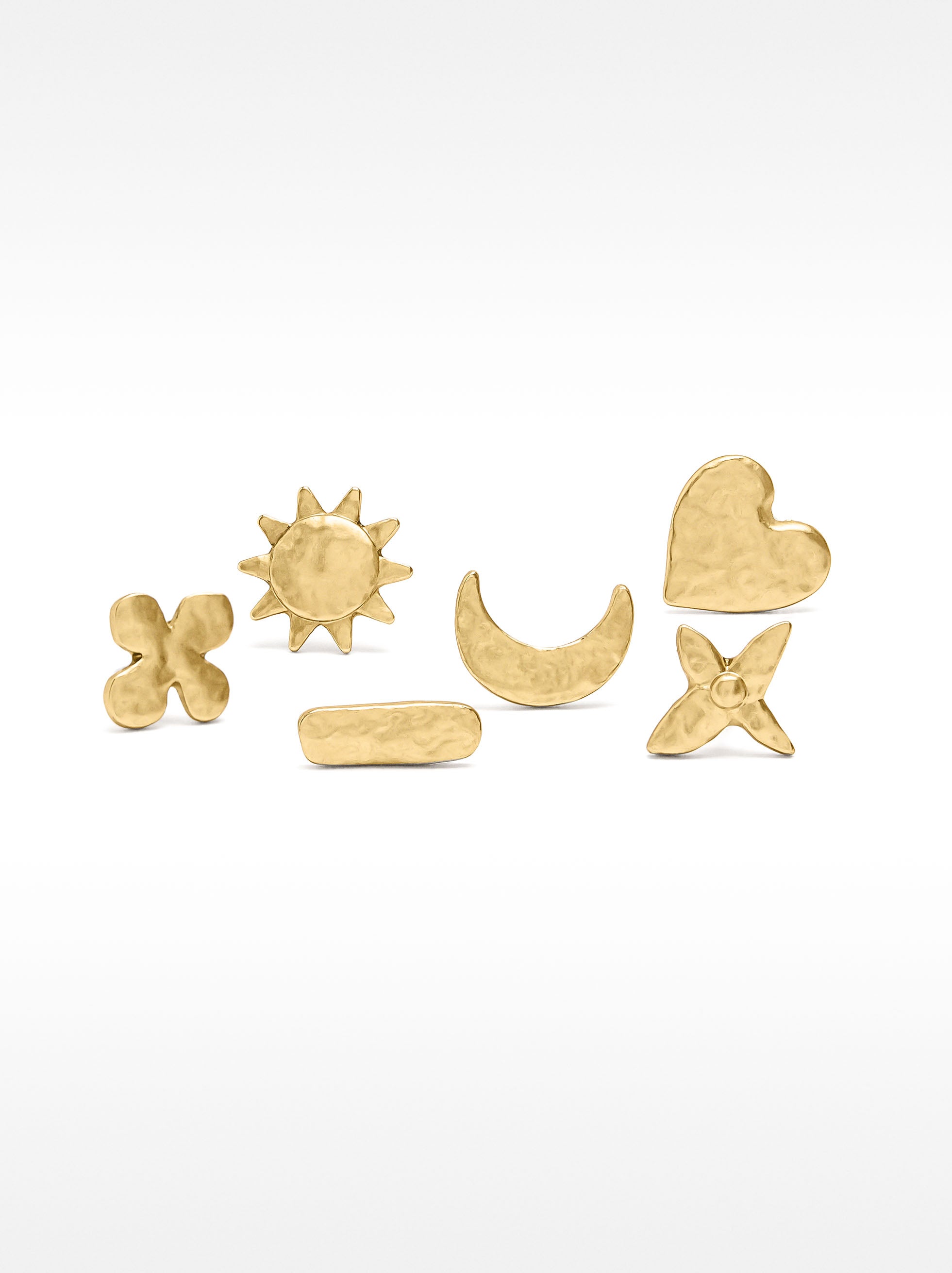 Set De Pendientes Dorados