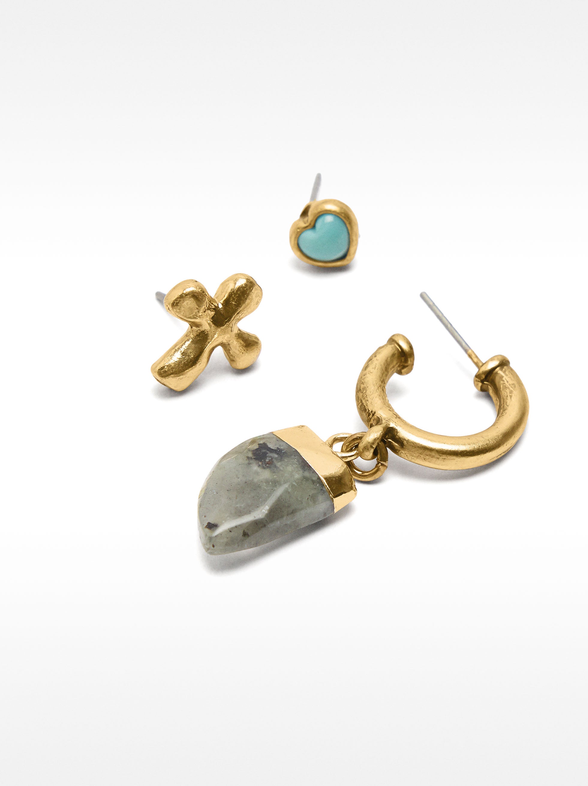 Set De Pendientes Con Piedras