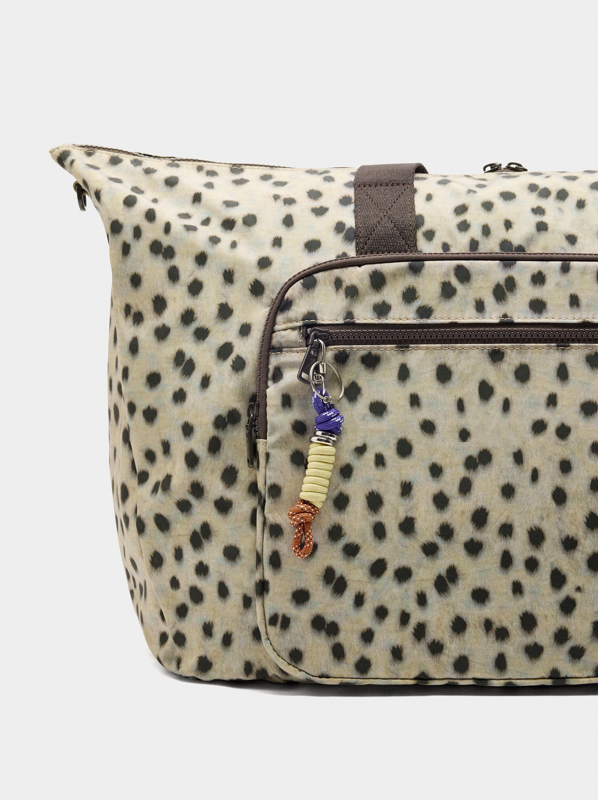Bolso De Viaje De Nylon Estampado Animal