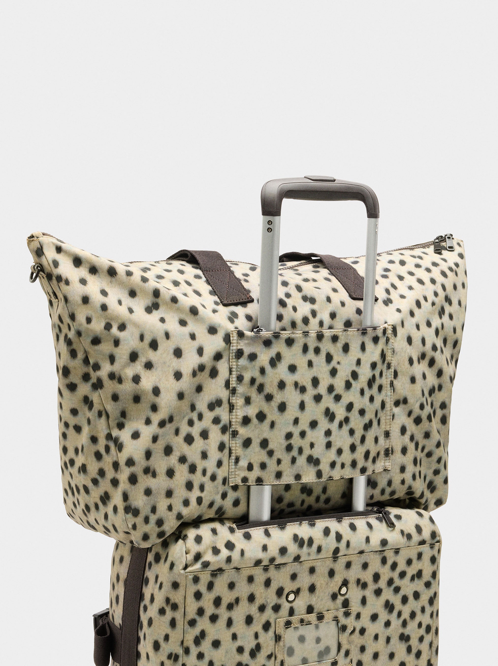 Bolso De Viaje De Nylon Estampado Animal