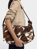 Bolso De Hombro De Piel Con Pelo